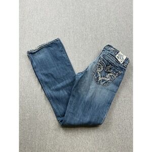 Big‎ Star Casey K Low Rise Bootcut Denim Jeans Womens 27L (29x33) Embroidered